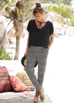 S.Oliver Red Label Floral Print Beach Trousers -Lascana Outlet Shop s.Oliver Red Label Floral Print Beach Trousers38561035FRSL