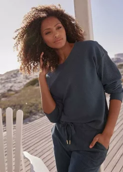 S.Oliver Round Neck Cotton Sweatshirt -Lascana Outlet Shop s.Oliver Round Neck Cotton Sweatshirt92216911FRSP W01